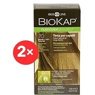 BIOKAP Nutricolor Delicato Natural Medium Blond Gentle Dye 7.0 (2× 140 ml) - Prírodná farba na vlasy