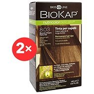 BIOKAP Nutricolor Extra Delicato + Natural Light Blond Gentle Dye 8.03 (2× 140 ml) - Természetes hajfesték