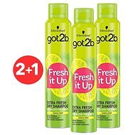 SCHWARZKOPF GOT2B Fresh Fresh Extra Fresh 3 × 200 ml - Dry Shampoo