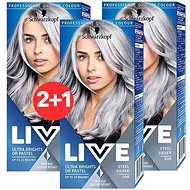 SCHWARZKOPF LIVE 98 Silver Steel 3 × 50ml - Hair Dye