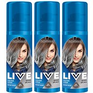 SCHWARZKOPF LIVE Color Sprays Silver Splash 3 × 120 ml - Hair Dye