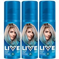 SCHWARZKOPF LIVE Colour Sprays Blue Twist 3× 120 ml - Farebný sprej na vlasy