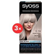 SYOSS Blond Cool Blonds 12-59 Hűvös Platina szőke 3 × - Hajvilágosító