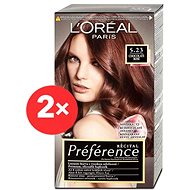 LORÉAL PARIS Préférence 5.23 Chocolate Rose 2 × 60 ml - Hair Dye