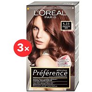 ĽORÉAL PARIS Préférence 5.23 Chocolate Rose 3 × - Hair Dye
