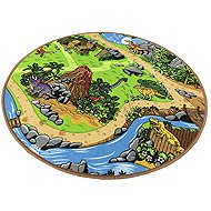 Vopi Children's carpet with dinosaurs circle 200 cm - Carpet