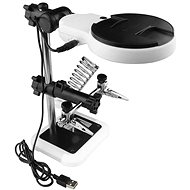 Verk 09160 Magnifier holder with third hand, 3 LEDs - Magnifying Glass