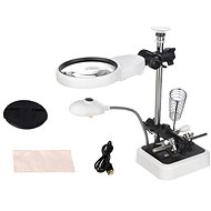 Verk 09161 third hand magnifying glass holder, 6× LED - Magnifying Glass