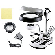 Verk 09163 third hand magnifying glass holder, 18× LED - Magnifying Glass