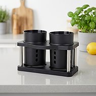 Verk 07132 Cutlery drainer 19×14 cm black - Draining Board