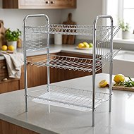 Verk 07119 Three-level dish drainer silver - Draining Board