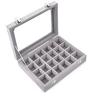 Verk 01777 Jewellery organiser 24 compartments grey - Jewellery Box