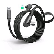 Kiwi Design Charging Link Cable 5m for Quest 3/2/1/Pro and Pico 4 Black - VR Glasses Accessory