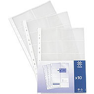 VIQUEL for 20 business cards A4/100 micron, glossy - pack of 10 - Sheet Potector