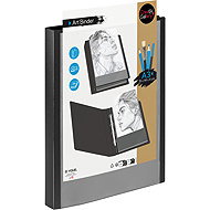 VIQUEL Creativ Gallery A3 4-Ring Binder, 4cm, Black - Document Folder