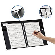 VIQUEL Vocalyz Adagio Music Binder A4, 4-Ring, 3cm, Black - Document Folder