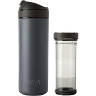 VIVA SCANDINAVIA RECHARGE ANYTIME Thermo mug with infuser 460 ml dark grey - Thermal Mug