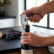 LigneW Prestige, two-stage wine corkscrew, king wood - Corkscrew