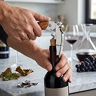 LigneW Prestige, two-stage wine corkscrew, olive wood - Corkscrew