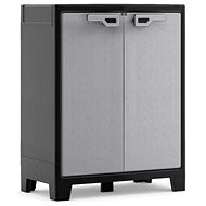 KETER Garden cabinet TITAN LOW, 100 × 80 × 44 cm, grey/black - Garden Storage Cabinet