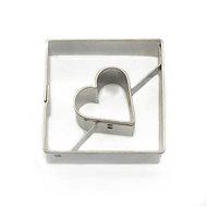 Vykrojto Square + heart cutter with centre - Cookie Cutter