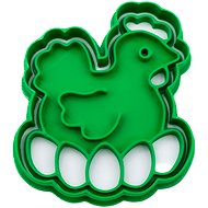 Vykrojto Chicken with eggs 72 × 81 mm, Easter - Cookie Cutter
