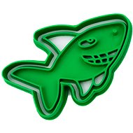 Shark 76 × 55 mm, sea - Cookie Cutter