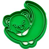 Raised Teddy bear with moon 74 × 81 mm - Cookie Cutter