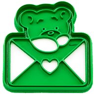 Raised Teddy Bear with letter 78 × 81 mm - Cookie Cutter