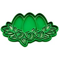 Vykrojto Egg with flowers 110 × 66 mm, Easter - Cookie Cutter
