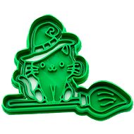 Vykrojto Cat with broom 91 × 76 mm - Cookie Cutter