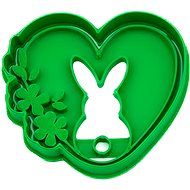 Vykrojto Heart with bunny 72 × 64 mm, Easter - Cookie Cutter