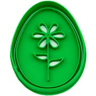 Vykrojto Egg with flower 2 58 × 72 mm, Easter - Cookie Cutter