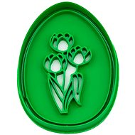Vykrojto Eggs with tulips 62 × 80 mm, Easter - Cookie Cutter