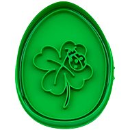 Vykrojto Egg with four-leaf clover 62 × 80 mm, Easter - Cookie Cutter