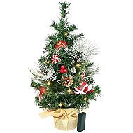 DOMMIO Snow tree with red balls 10 LEDs, 50 cm - Christmas Tree