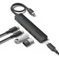 Vention 5-in-1 USB-C to 3 x USB-C / 2 x USB 3.2 Gen 2 10G Hub 0.15M Black - USB Hub