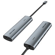 Vention 5-in-1 USB-C to HDMI / 3x USB 3.0 / PD Docking Station 0.15M Gray Aluminum Alloy Type - Docking Station
