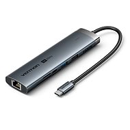 Vention 8-in-1 USB-C to HDMI / USB-C / USB 3.0 / USB 2.0 / RJ45 / SD/TF / PD Docking Station 0.15M G - Docking Station
