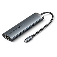 Vention 9-in-1 USB-C to HDMI / USB-C / USB 3.0 / USB 2.0 / RJ45 / SD/TF / 3.5mm / PD Docking Station - Docking Station