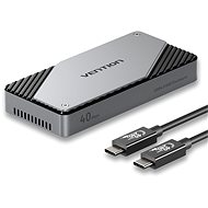 Vention M.2 NVMe SSD Enclosure USB-C 40Gbps Gray Aluminum Alloy Type - Hard Drive Enclosure
