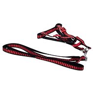 Verk 19129 Nylon with leash 125 × 2,5 cm red - Harness