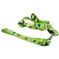 Verk 19125 Nylon with leash 135 × 2,5 cm green - Harness