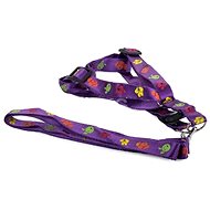 Verk 19125 Nylon with leash 135 × 2,5 cm purple - Harness
