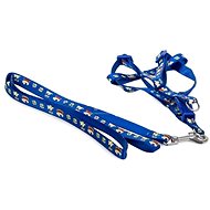 Verk 19124 Nylon with leash 125 × 1,5 cm blue - Harness