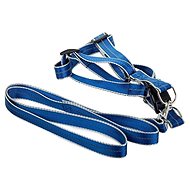 Verk 19121 Nylon with leash 125 × 2,5 cm blue - Harness