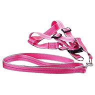 Verk 19120 Nylon with leash 125 × 1,5 cm pink - Harness