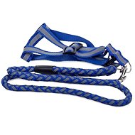 Verk 19117 Nylon with leash 120 × 1,5 cm blue - Harness