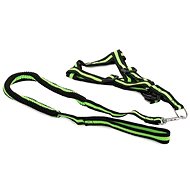 Verk 19114 Nylon with leash 125 × 1.5 cm green - Harness