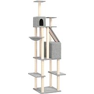 VidaXL Cat scratching post with sisal posts light grey 201 cm - Cat Scratcher